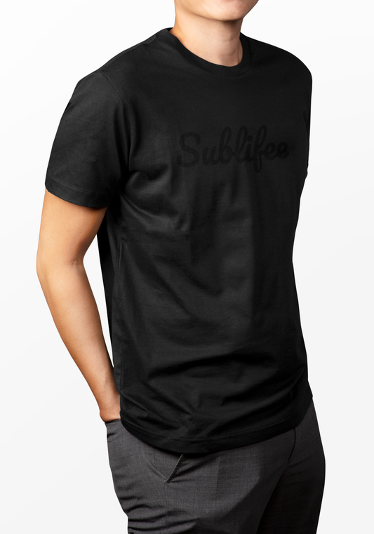 Sublifee Unisex T-Shirt Black in Black